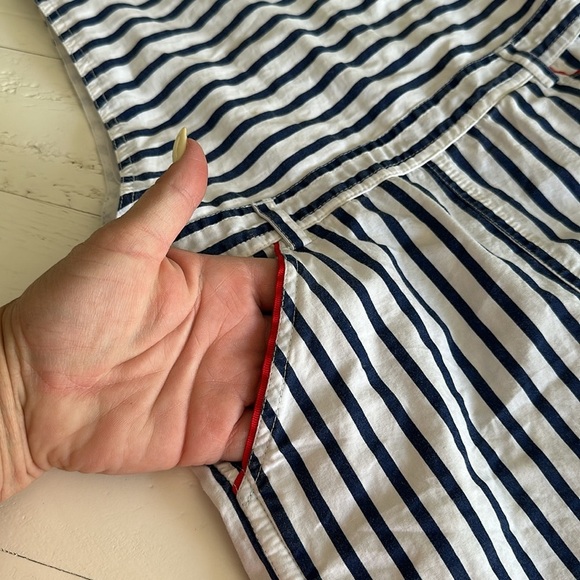 BEEBAY 7years made in India, striped romper, blue, white, and red - Picture 6 of 7